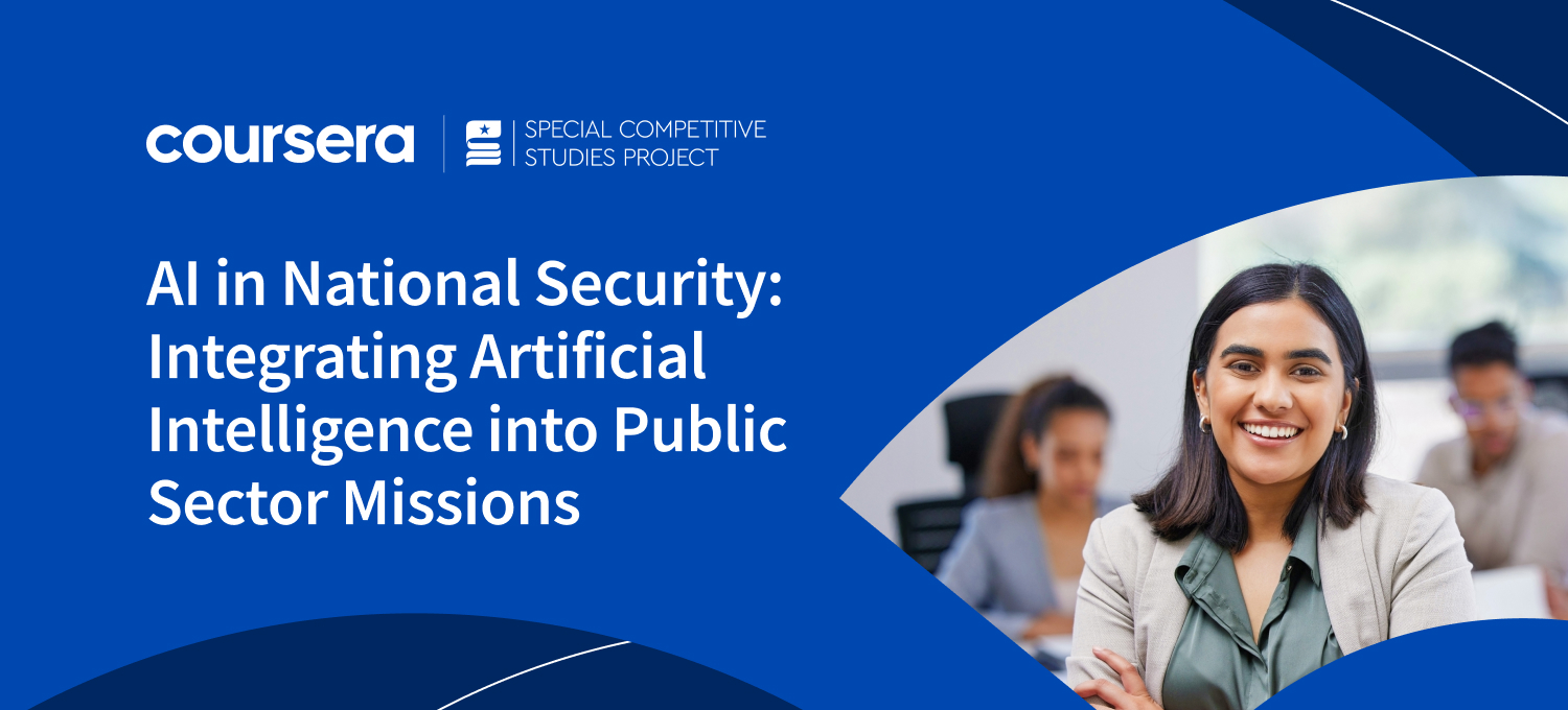 SCSP launches AI coaching on Coursera to drive public sector innovation and advance nationwide competitiveness 